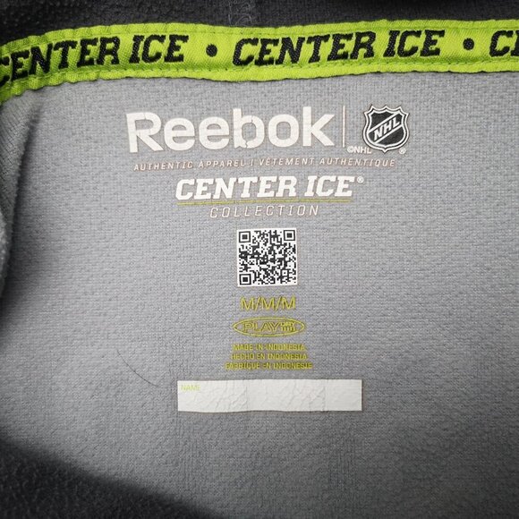 Reebok Center Ice Men's Size Medium Grey Lightening Hockey #30 Play Dry Hoodie - Picture 6 of 11